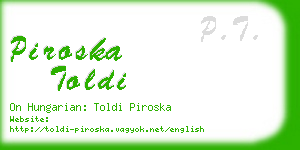 piroska toldi business card